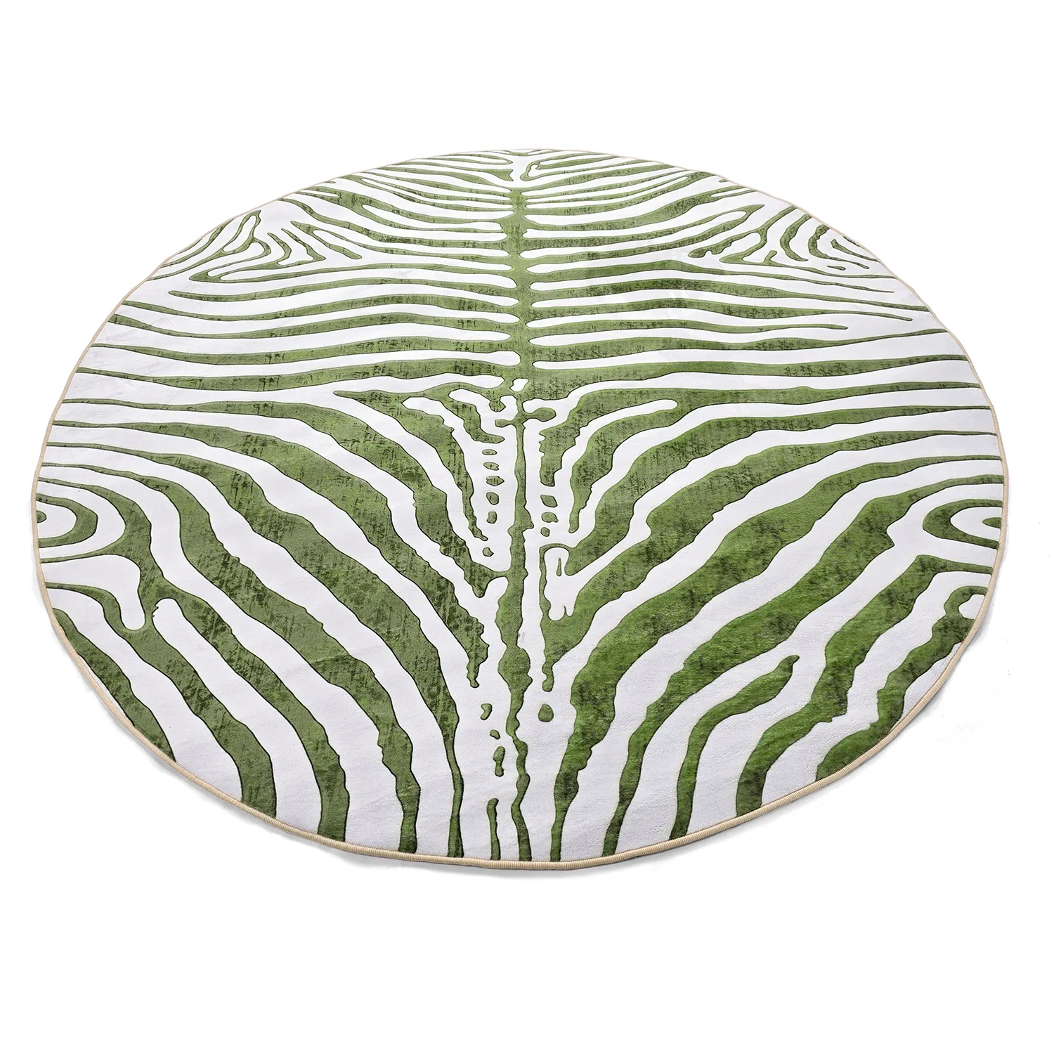 Tapis rond - Zebra (vert)