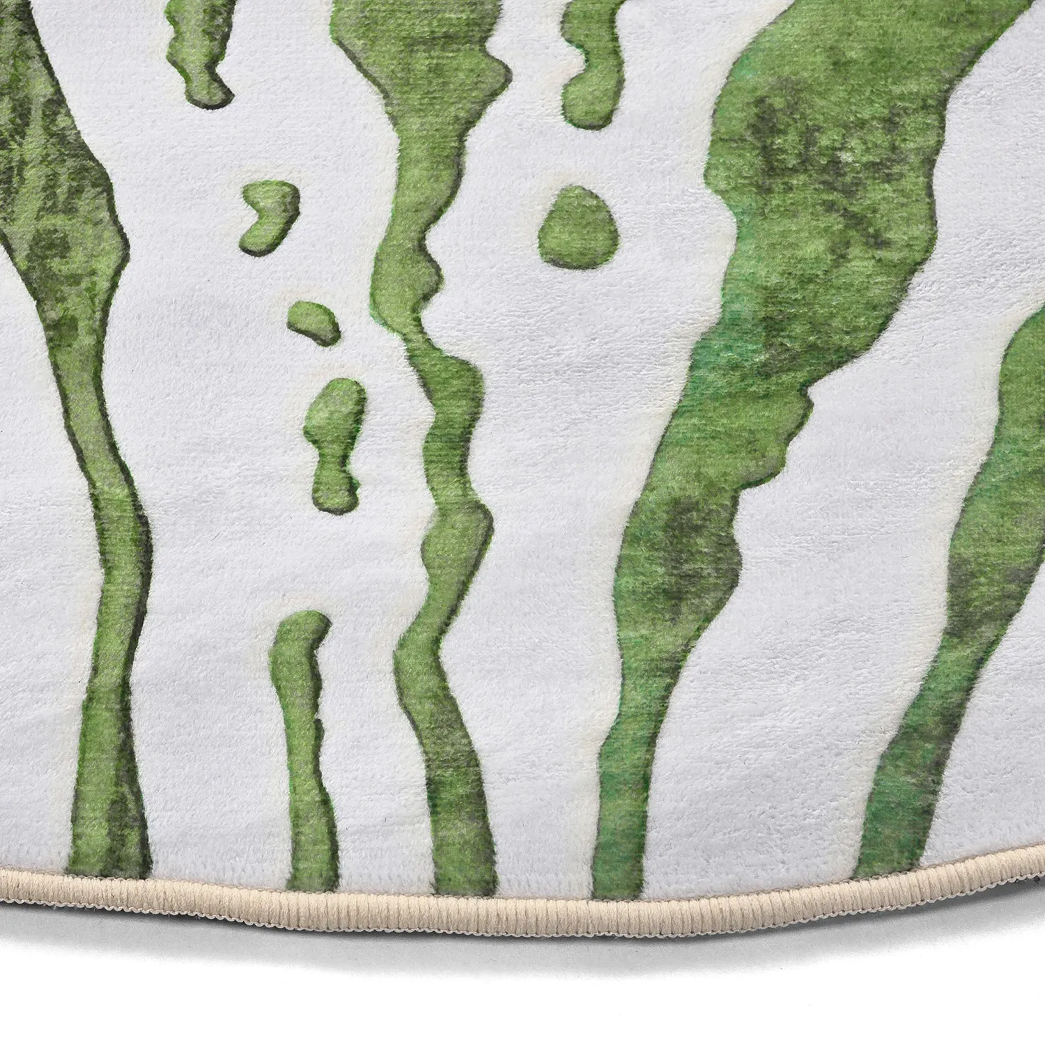 Tapis rond - Zebra (vert)