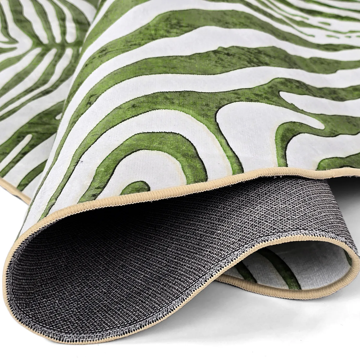Tapis rond - Zebra (vert)
