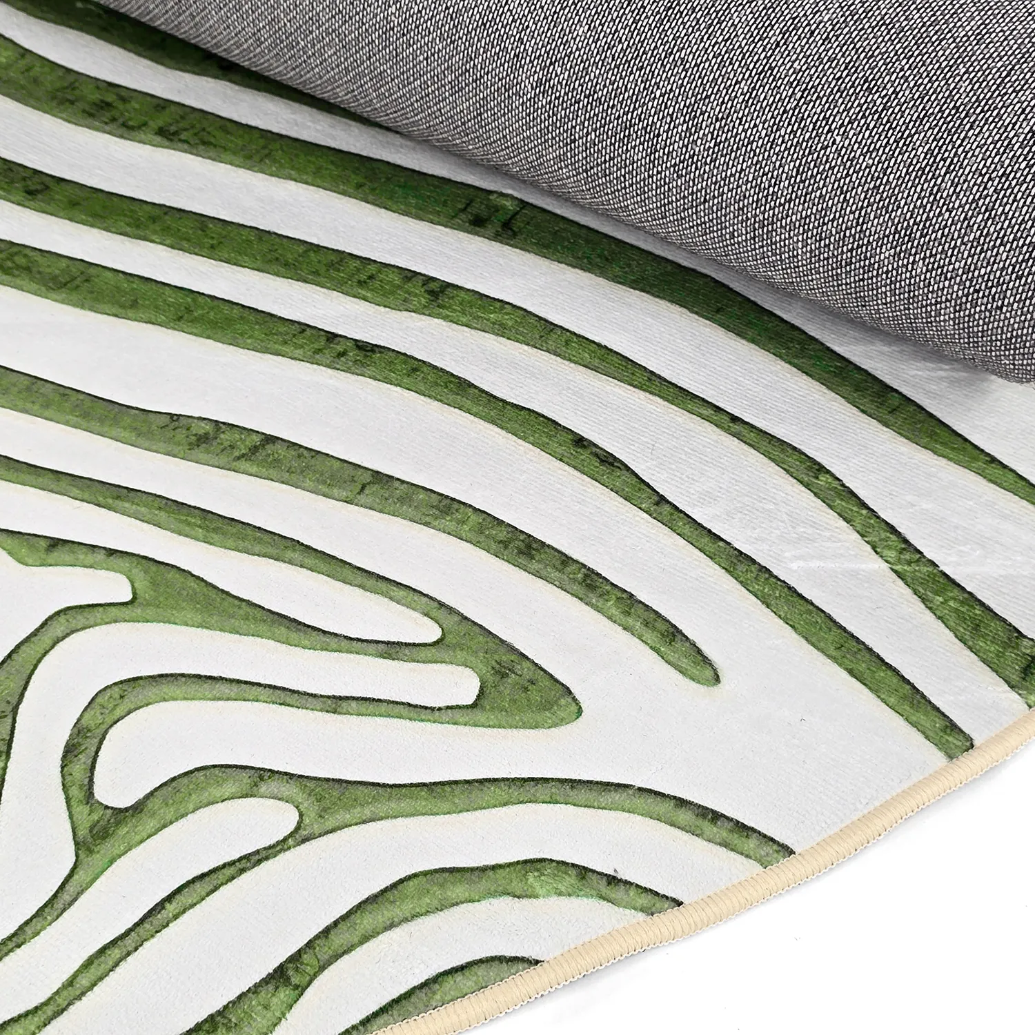 Tapis rond - Zebra (vert)