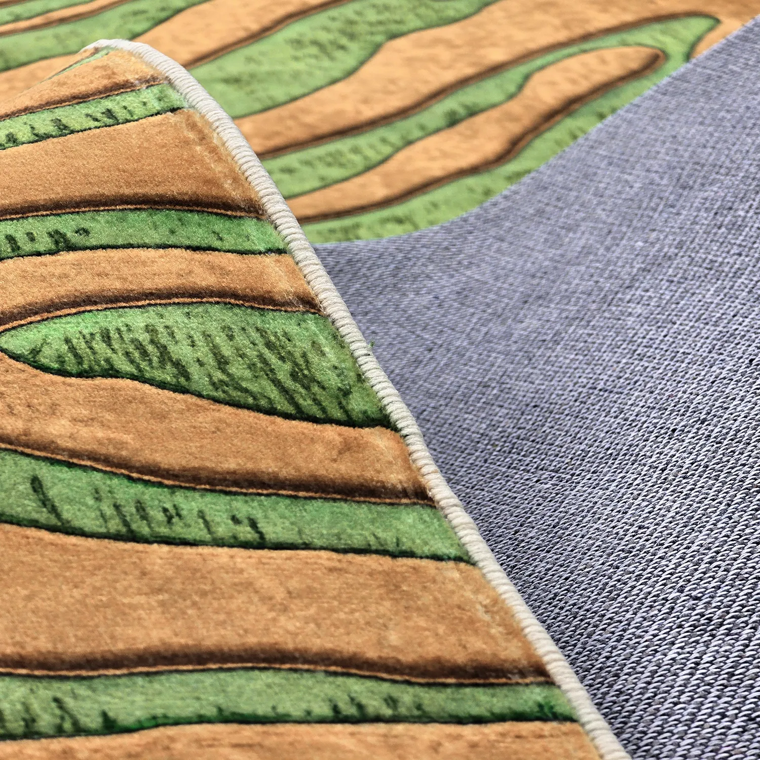 Tapis Wilton - Zebra (vert/orange)
