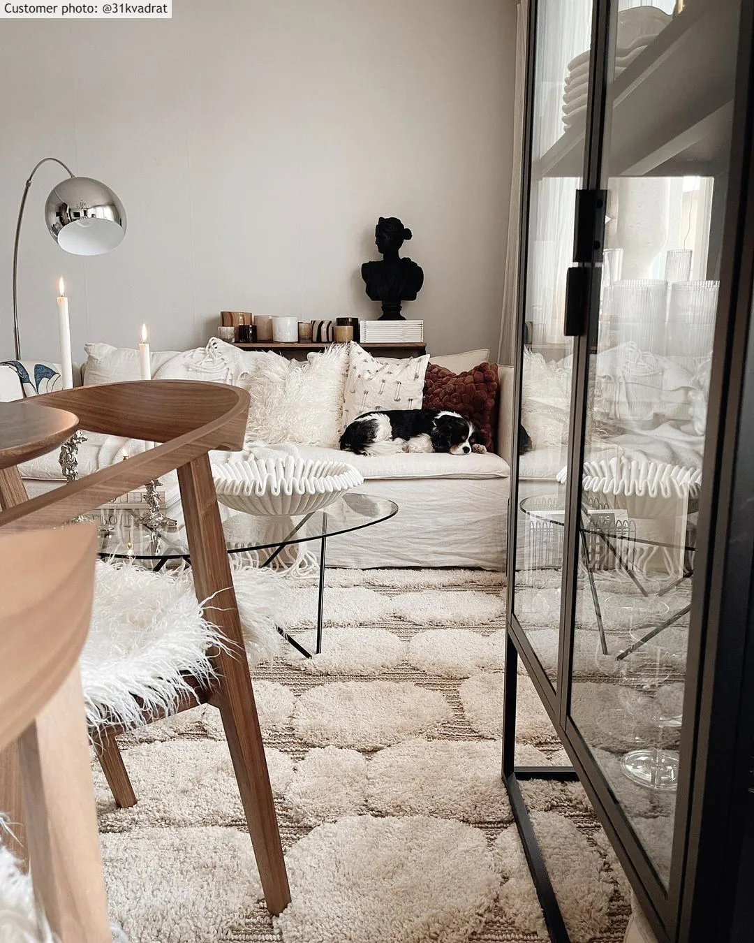 Tapis à poils longs - Fondi (beige)