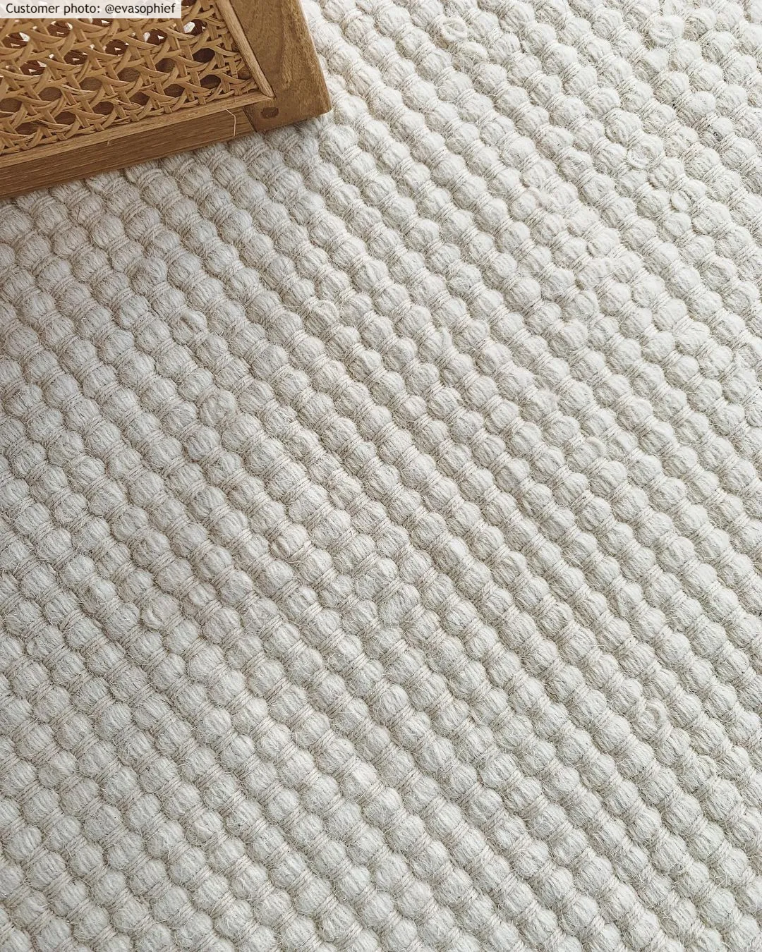 Tapis rond - Otago (blanc)