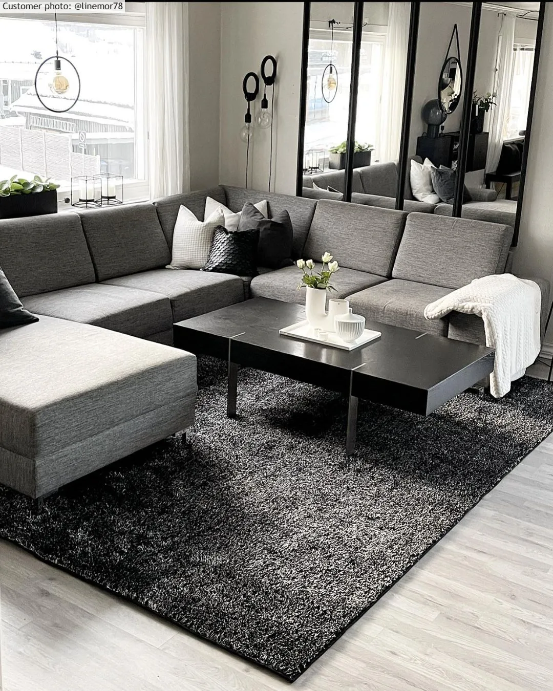 Tapis à poils longs - Cosy (anthracite)