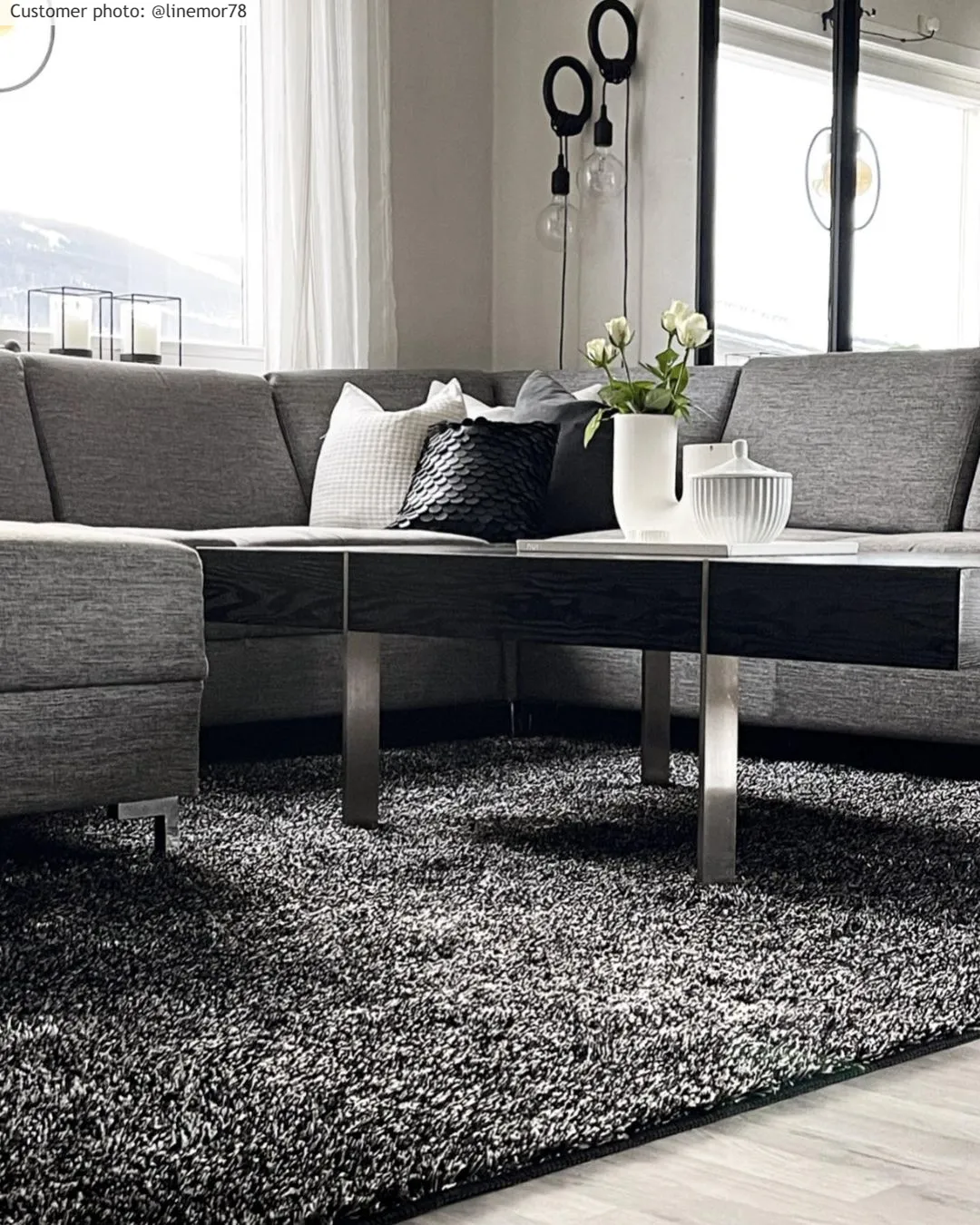 Tapis à poils longs - Cosy (anthracite)