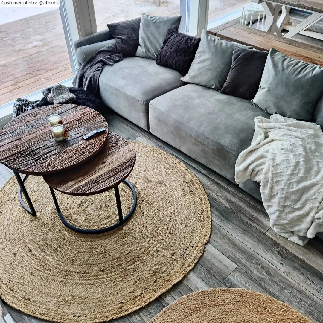 Tapis ronds - La tresse (jute)