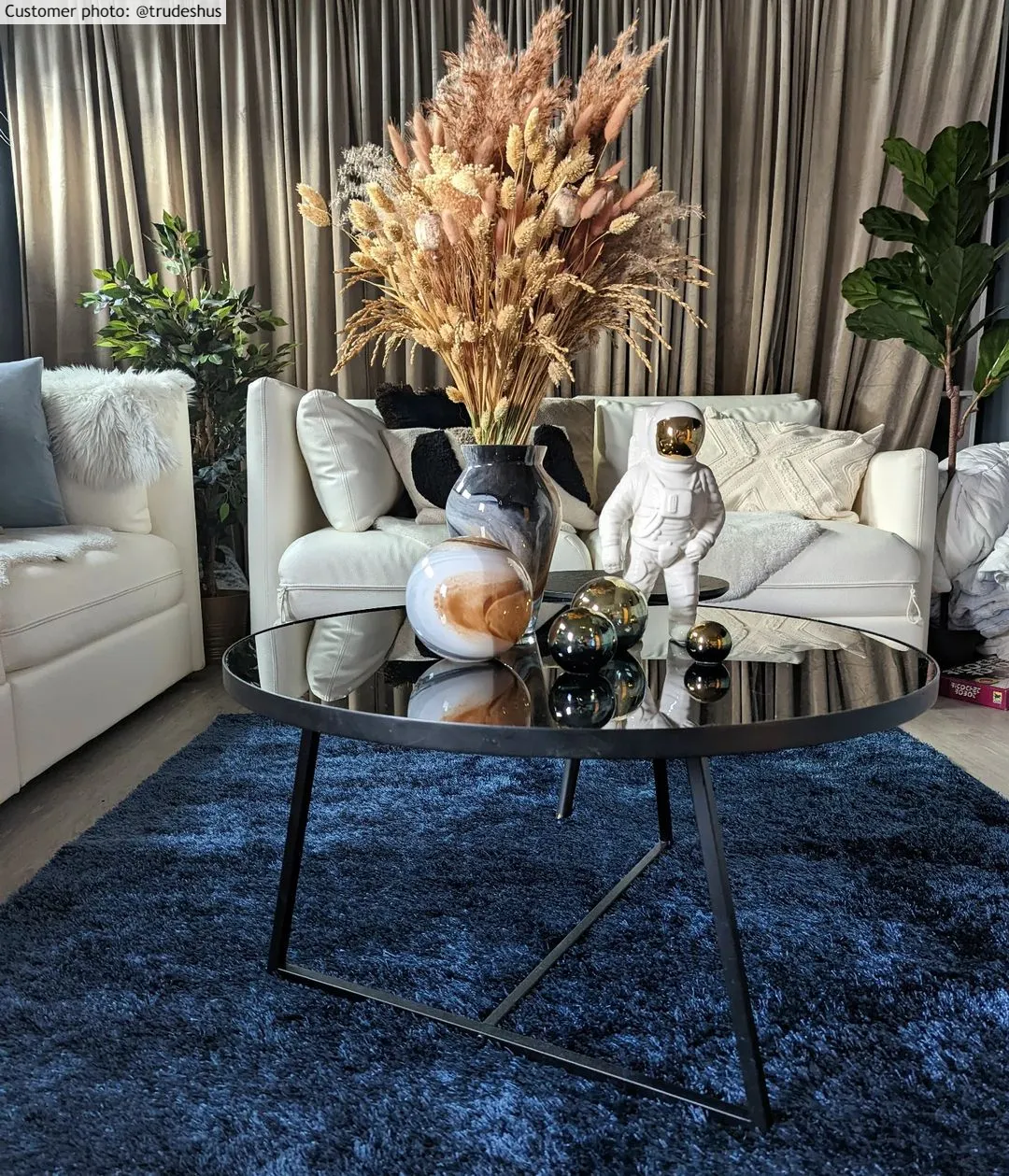 Tapis à poils longs - Cosy (bleu foncé)