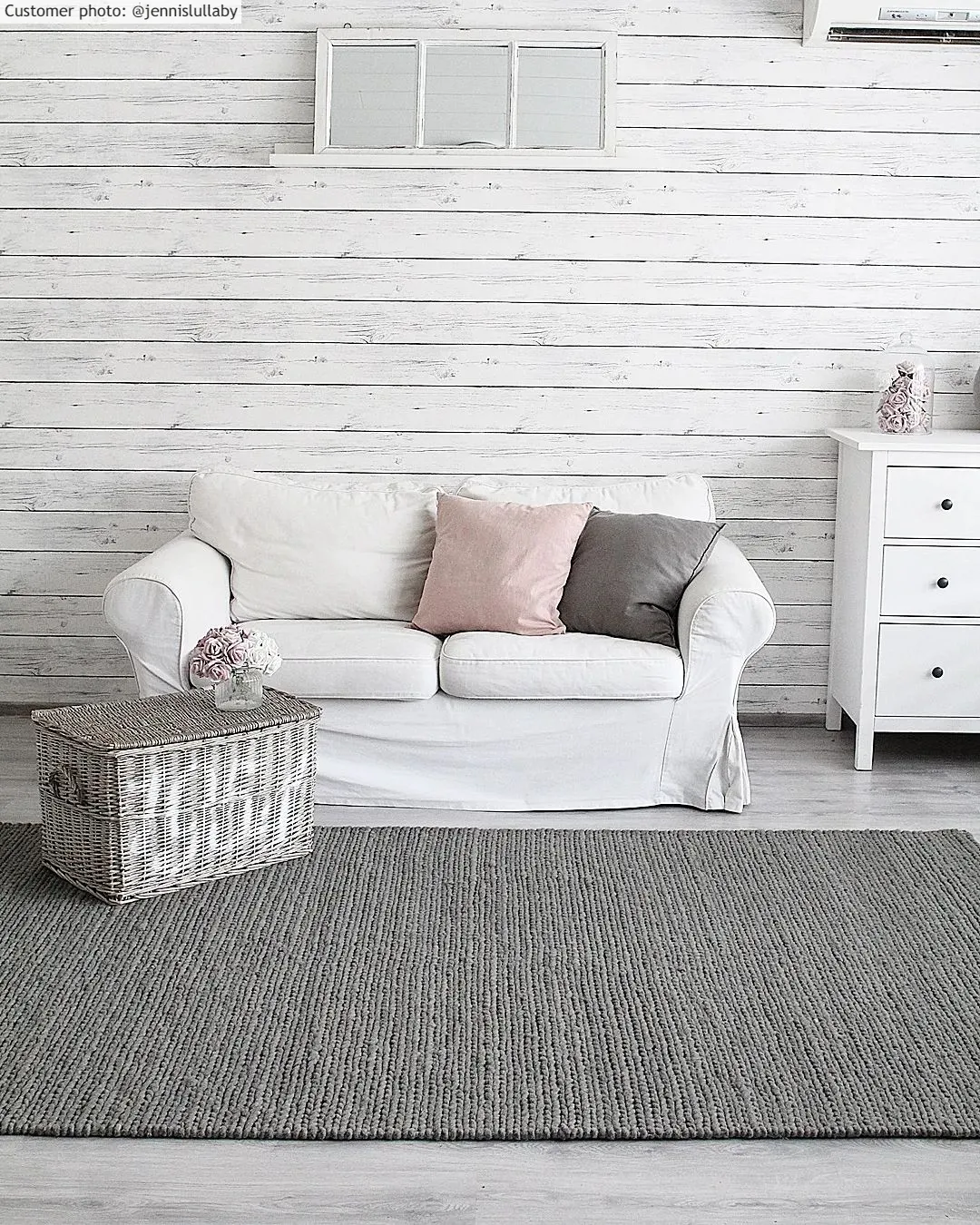 Tapis en laine - Lynmouth (gris clair)