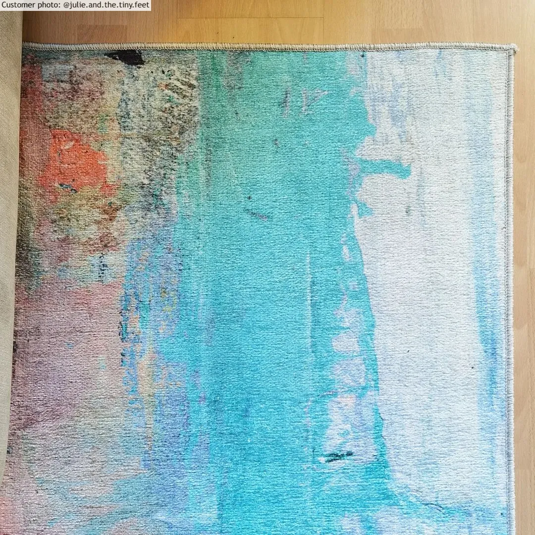 Tapis Wilton - Andali (gris/rouge/multicolore)