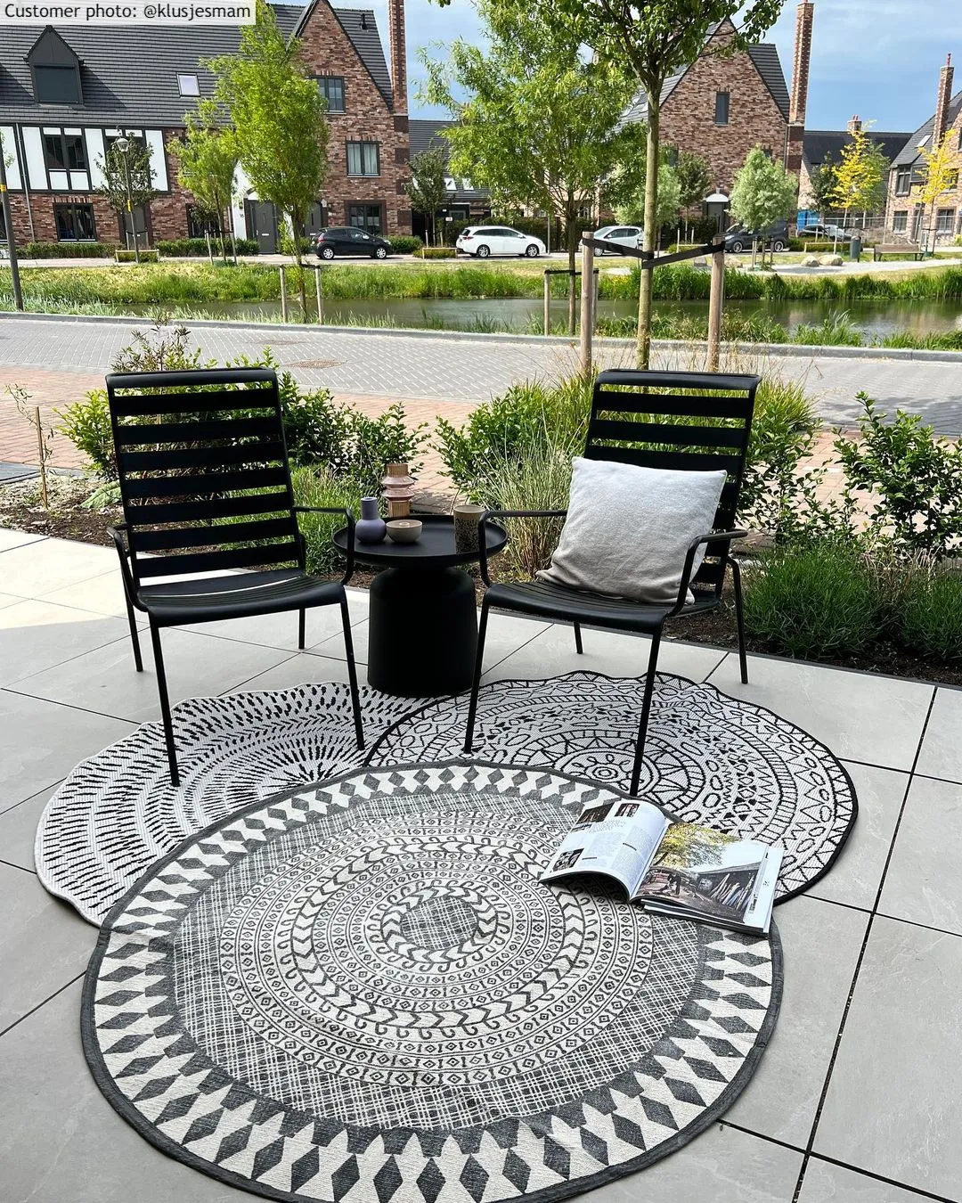 Tapis rond - Brussels Night (gris)