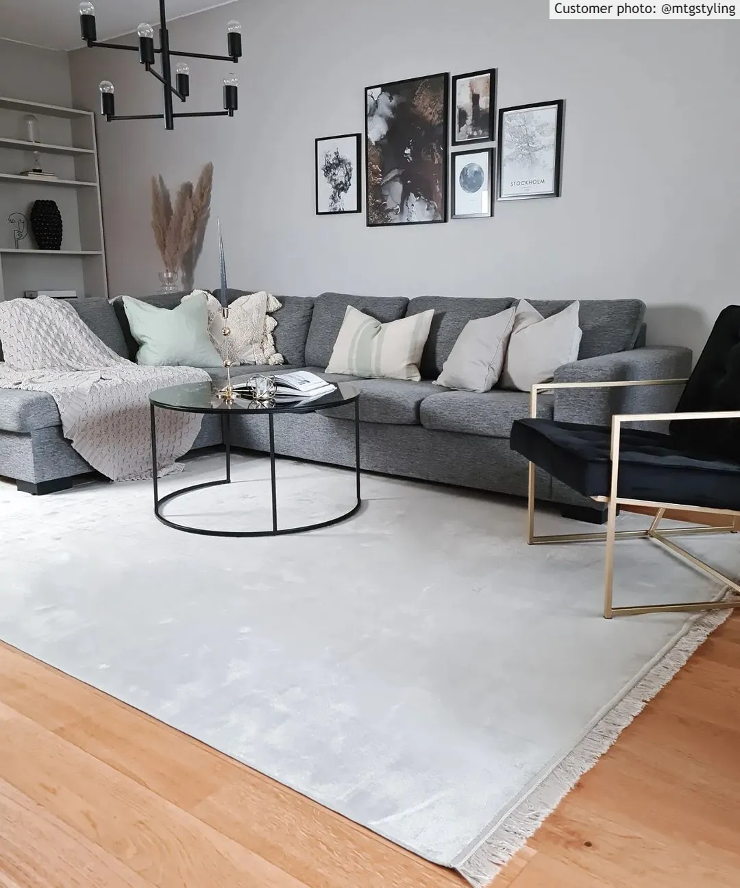 Tapis Wilton - Art Silk (gris clair/beige)