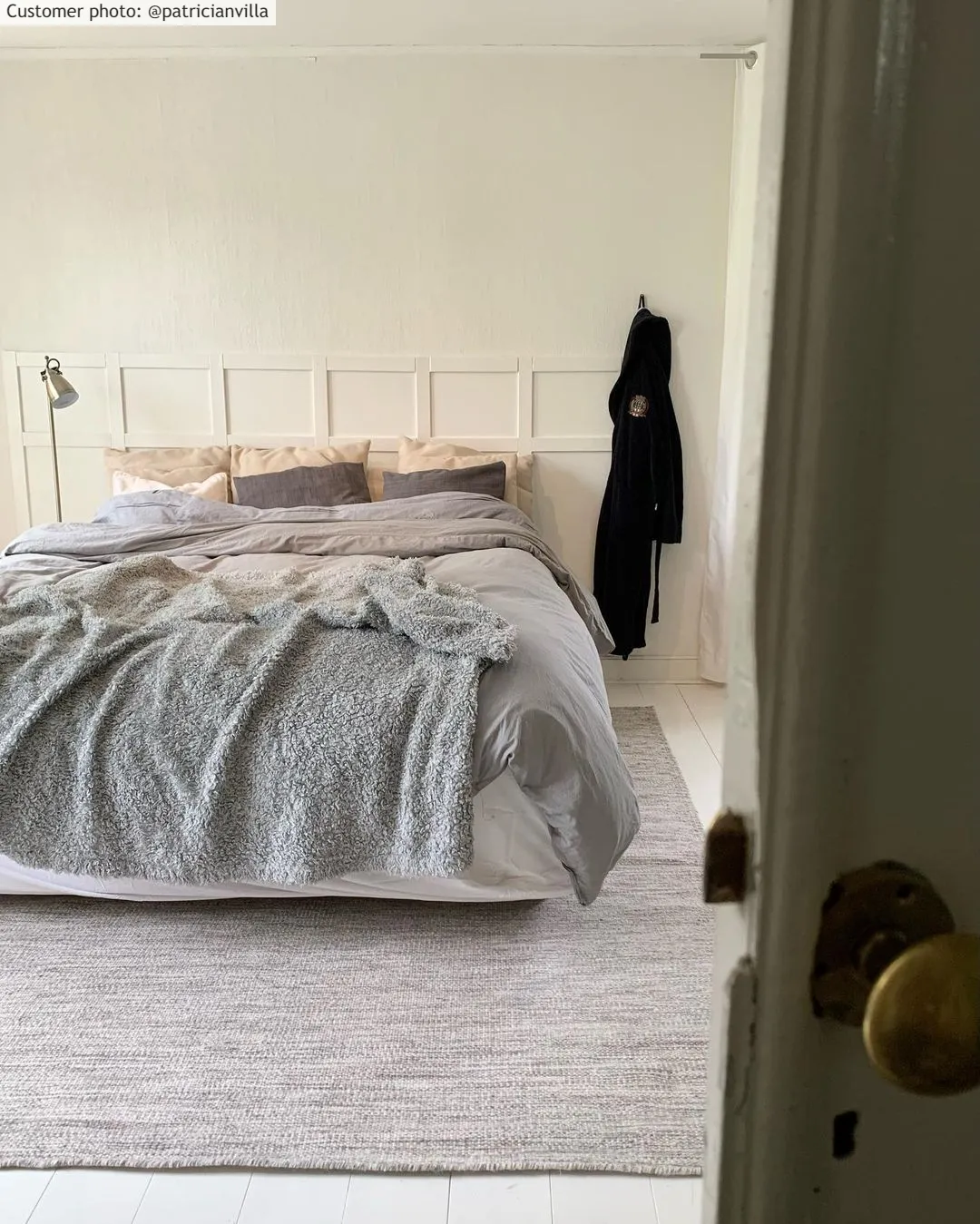 Tapis en laine - Dhurry (gris)