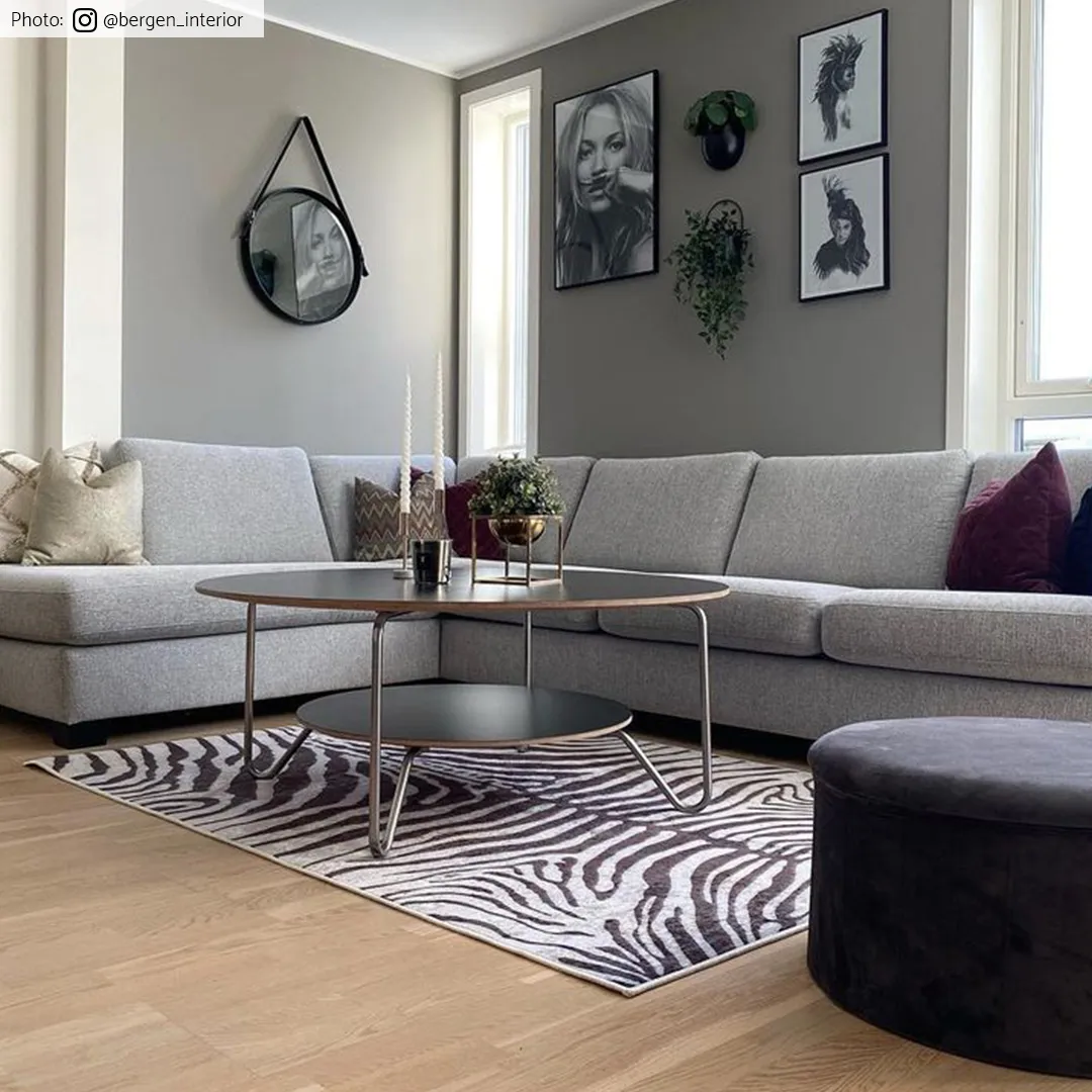 Tapis Wilton - Zèbre (noir/blanc)