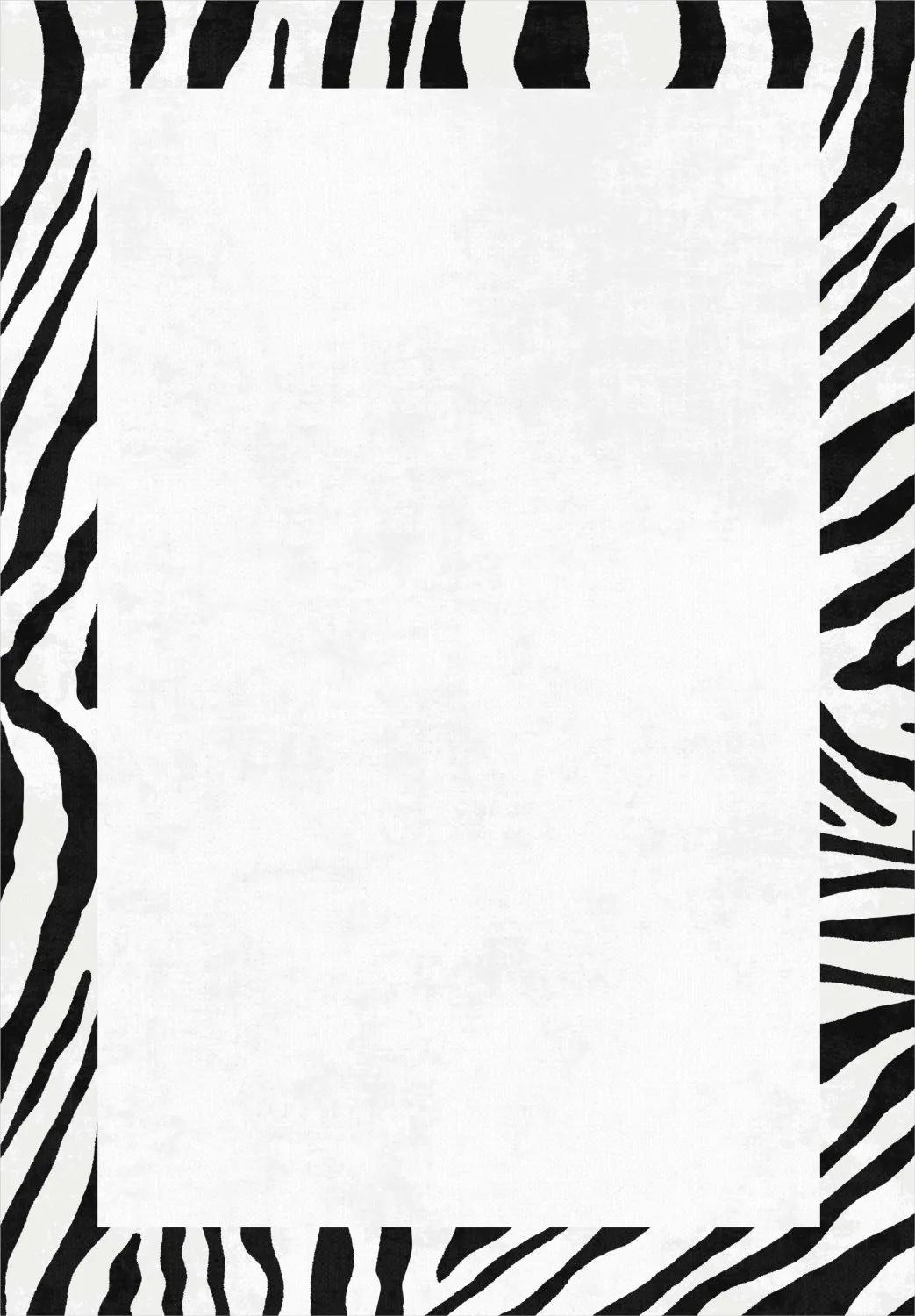 Tapis Wilton - Bordure Zebra (noir/blanc)